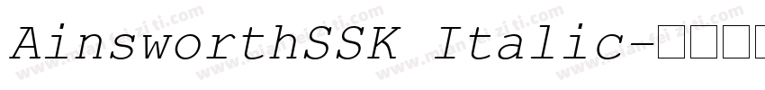 AinsworthSSK Italic字体转换